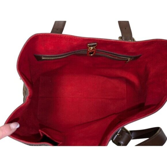 Louis Vuitton Damier Ebene Hampstead MM Medium Size Tote Vintage W/Dustbag - Picture 11 of 13